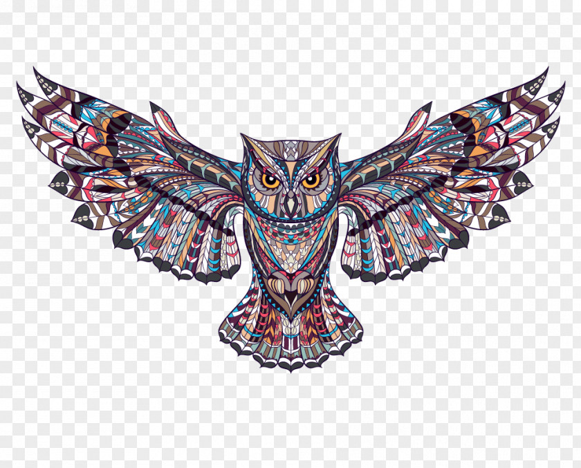 Owl Tattoo Illustration Picture Wall Decal Sticker PNG