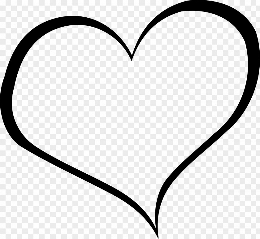 Two Black And White Heart Clip Art PNG