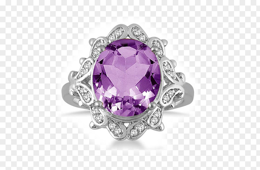 Couple Rings Amethyst Diamond Ring Purple Ruby PNG