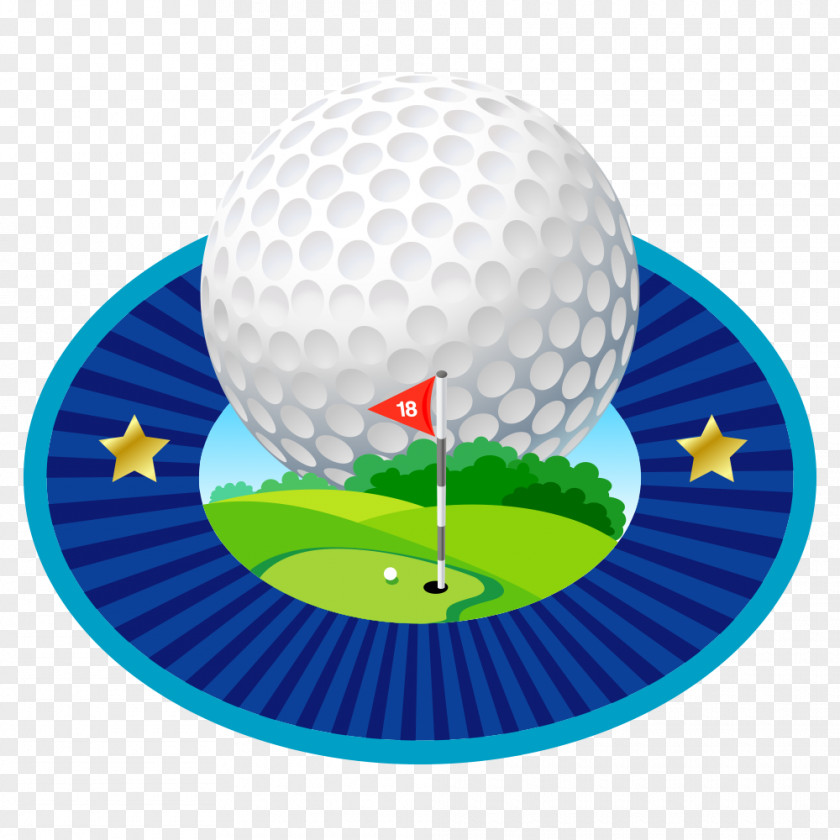Golf Logo Ball Illustration PNG