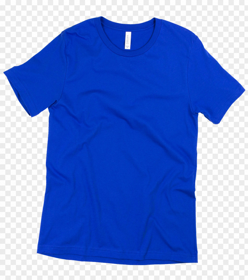 Printed T-shirt Blue Sleeve Polo Shirt PNG