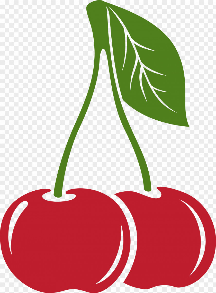 Red Hand Painted Cherry PNG