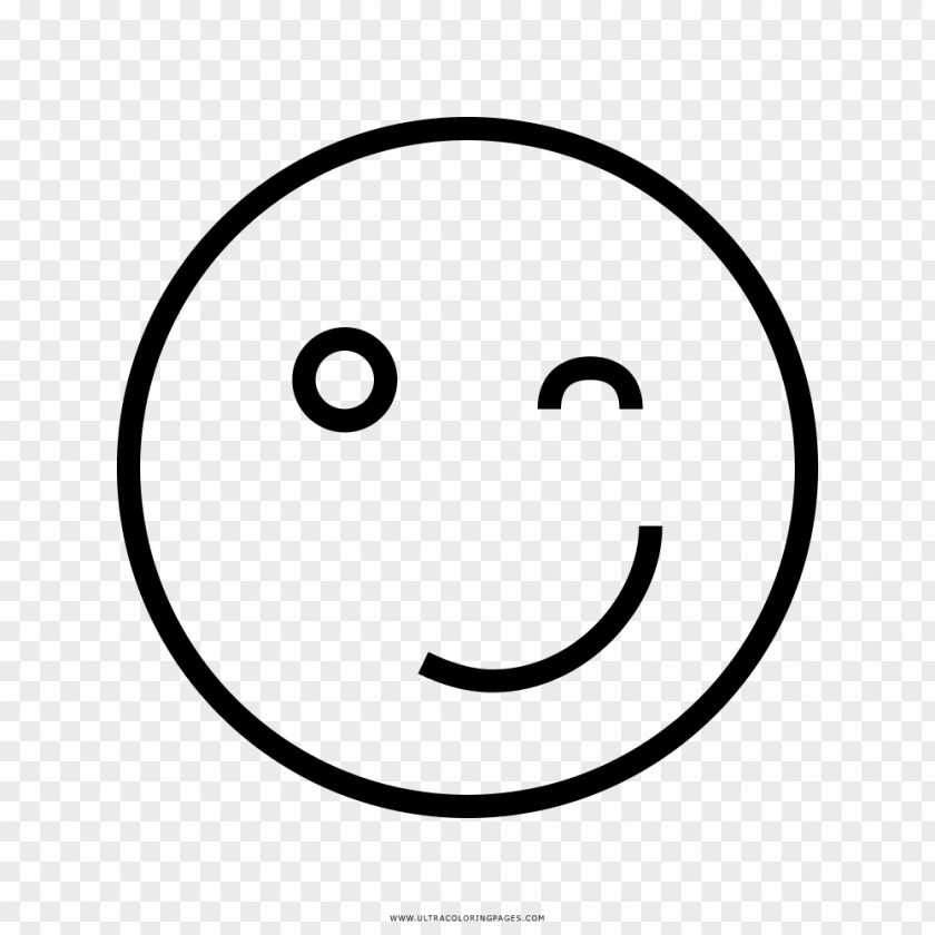 Smiley Line Art Drawing Wink Emoticon PNG