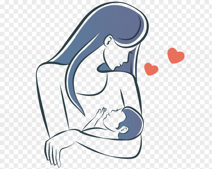Vector Mom Mother Infant Child Illustration PNG