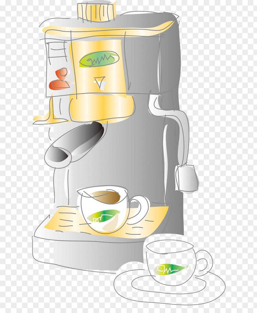 Coffee Machine Espresso Cup Tea Clip Art PNG