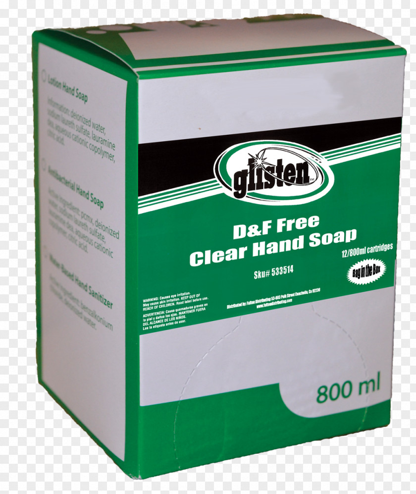 Glisten Product Hand Sanitizer Label Carton Soap PNG