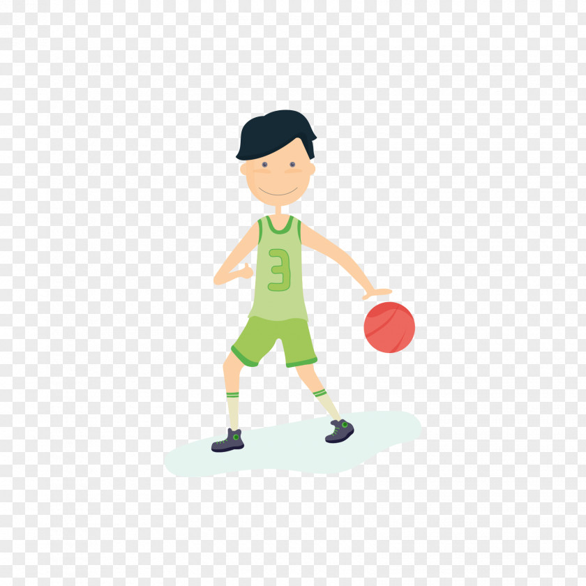 Green Basketball Man Boy Sport Clip Art PNG