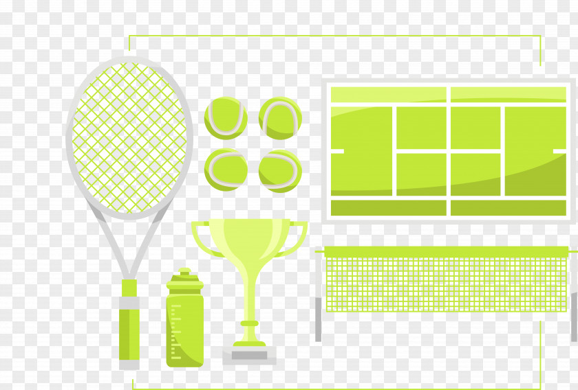 Green Tennis Field Vector Racket Centre PNG