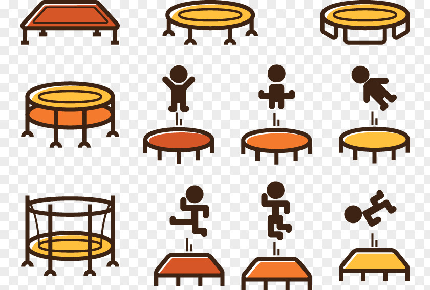 Juggling Trampoline Vector Icon PNG