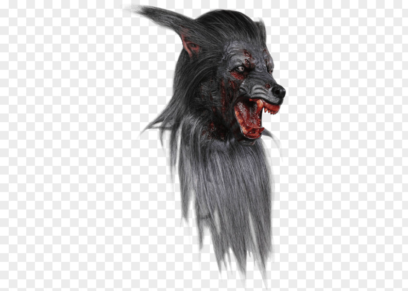 Mask Gray Wolf Werewolf Costume Halloween PNG