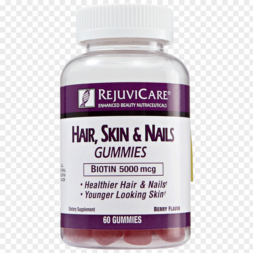 Biotin Rejuvicare Hair & Nail Formula Skin Dietary Supplement PNG