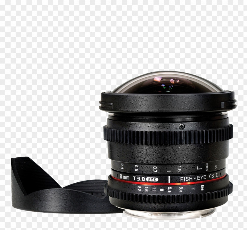 Fisheye Lens Samyang 8mm F/3.5 CS II Canon EF Mount Camera Optics PNG