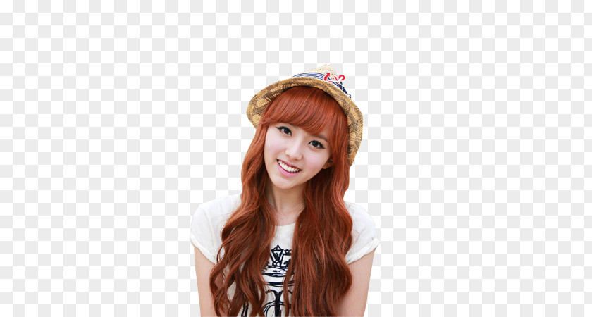 Hello Venus Hat Brown Hair Wig Red PNG