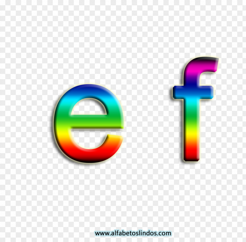 Rainbow Alphabet Letter Iris Font PNG