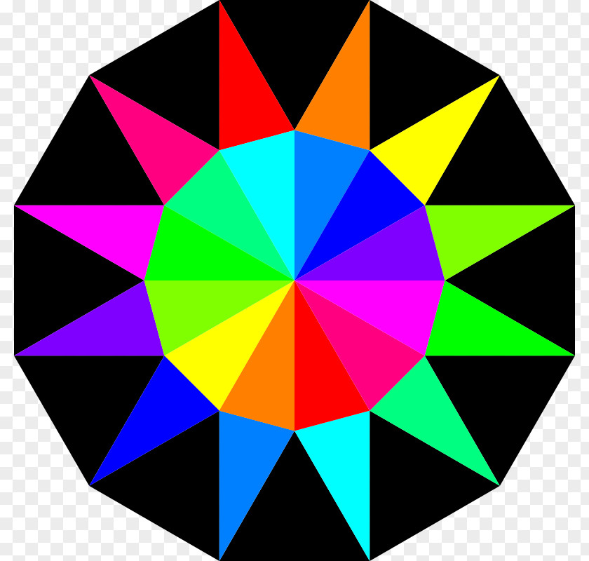 Rainbow Polygon Dodecagon Circle Clip Art PNG