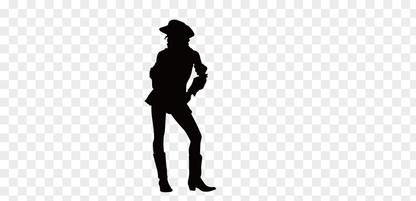 Standing Woman Silhouette Adhesive Decal Drawing PNG