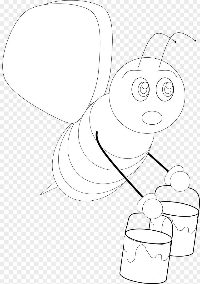 Bee Outline Line Art Drawing /m/02csf Mammal PNG