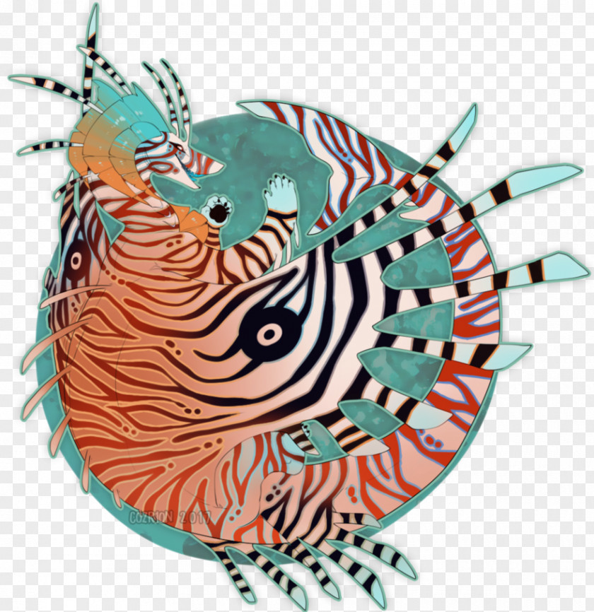 Lion Fish Turquoise PNG