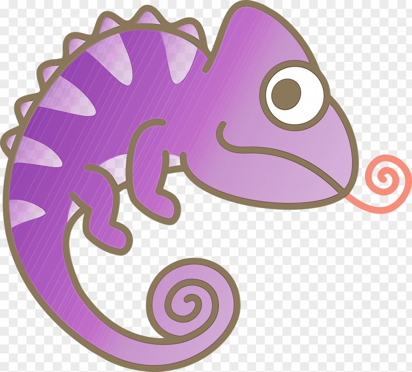 Purple Violet Chameleon Pink Seahorse PNG