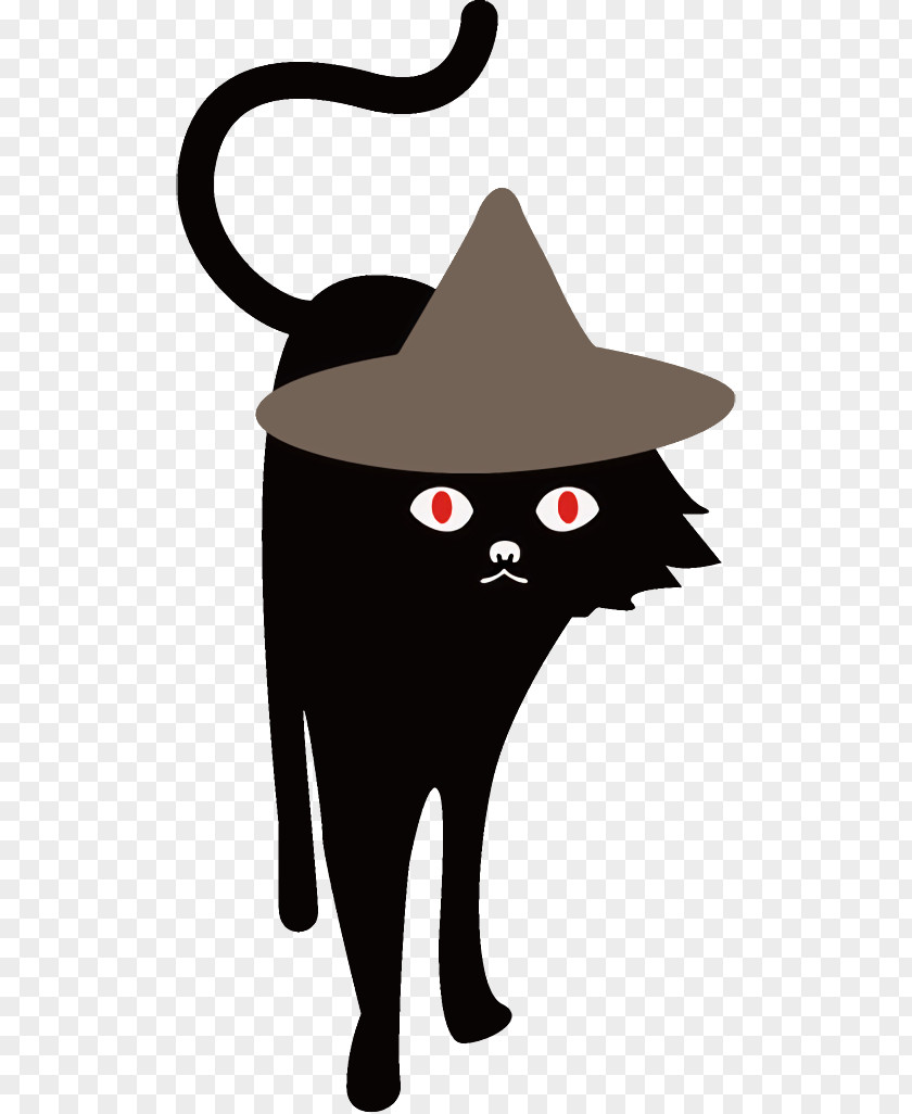 Small To Mediumsized Cats Whiskers Black Cat Halloween PNG