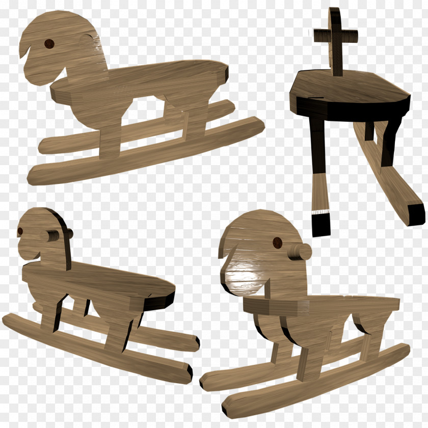 Horse Rocking Wood Toy Child PNG