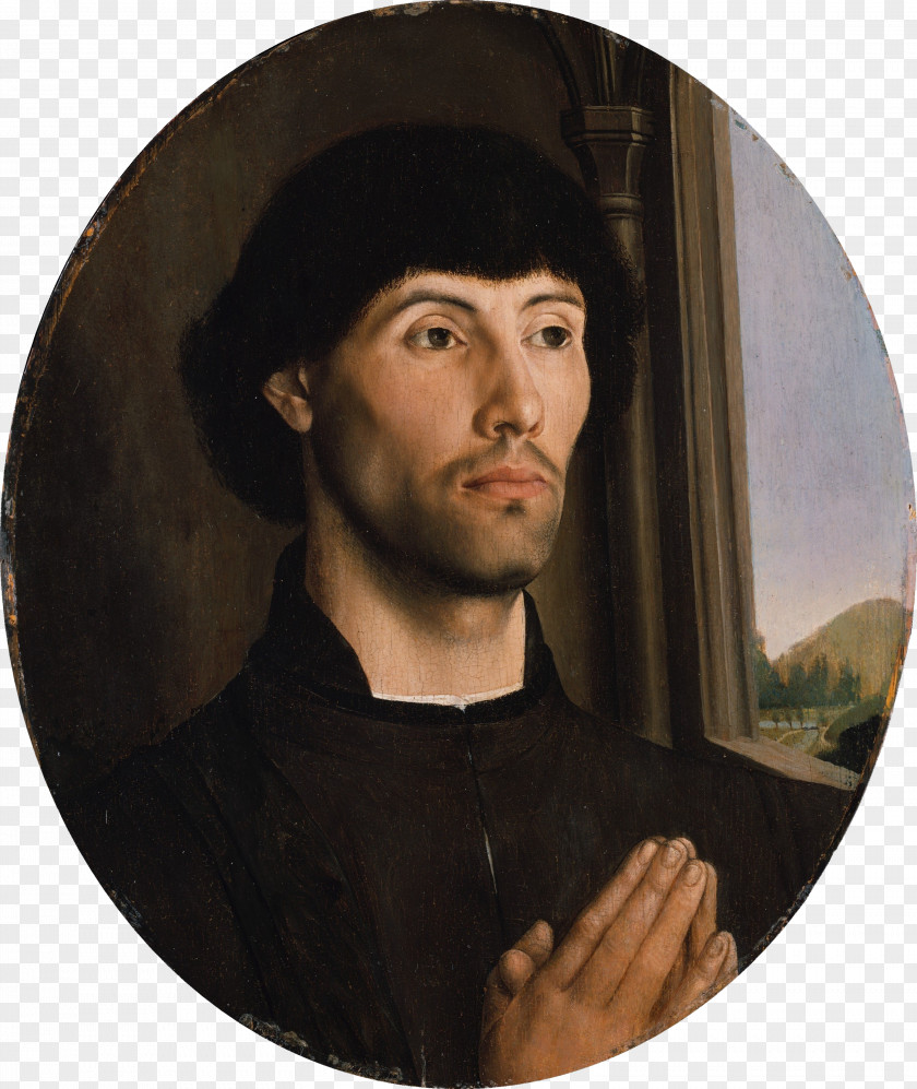 Painting Hugo Van Der Goes Portrait Of A Man (Self Portrait?) Northern Renaissance Portinari Altarpiece PNG
