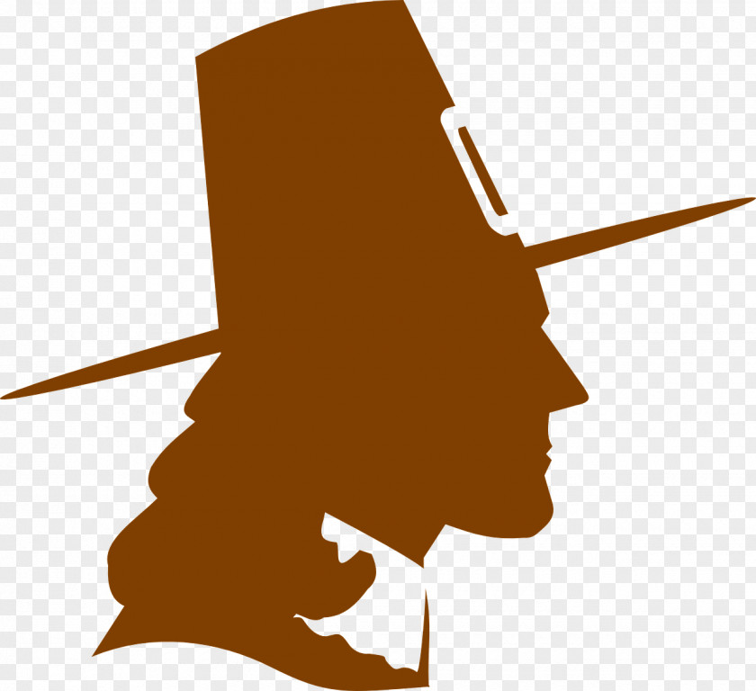 Salute Pilgrim's Hat Silhouette Clip Art PNG