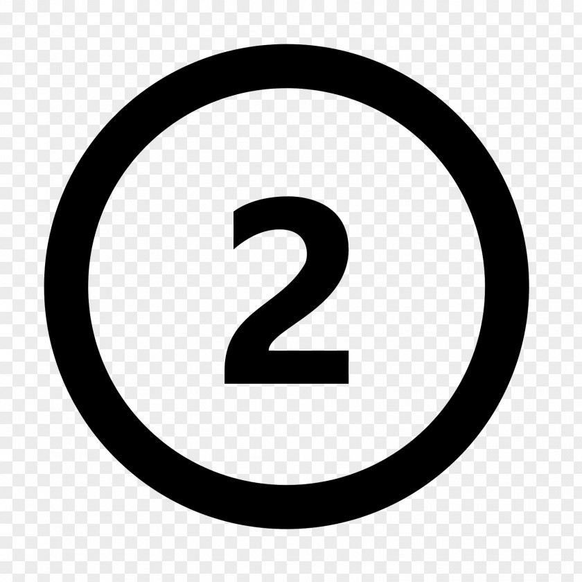*2* Number Symbol Clip Art PNG