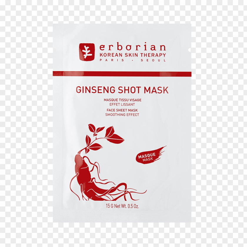Mask Erborian Shot Facial Face Ginseng PNG