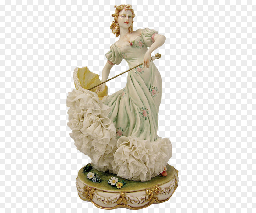 Italy Figurine Porcelain Statue Rococo PNG