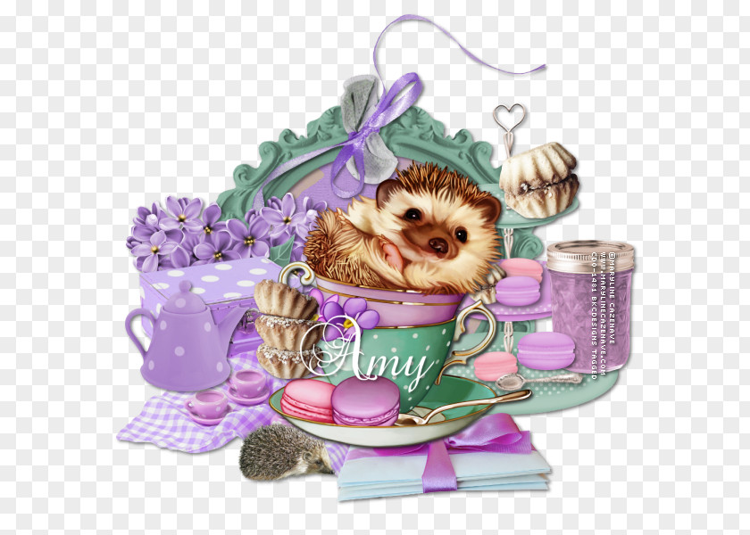 Tea Time Food Gift Baskets Tile Hedgehog Ceramic Animal PNG