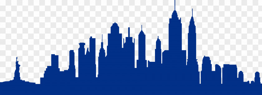 Silhouette Manhattan Skyline Image Vector Graphics PNG