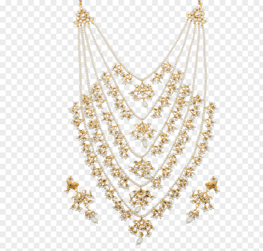 Half Dollar Jewellery Necklace Earring Gold Kundan PNG