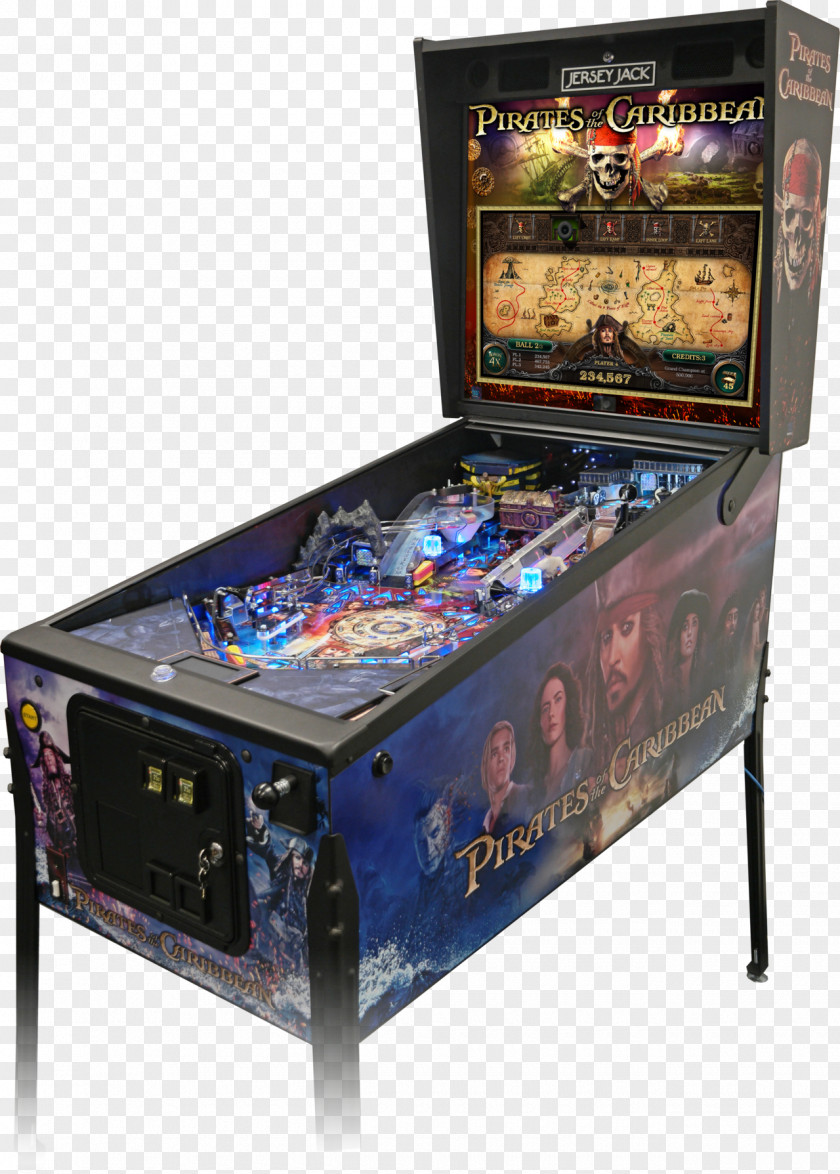 Pirates Of The Caribbean Pinball Expo Jersey Jack Arcade Game PNG