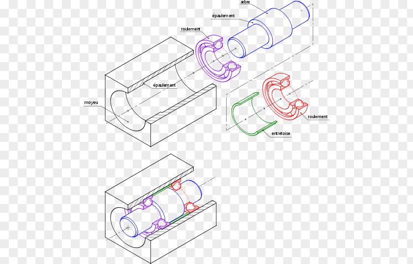 Rolling-element Bearing Linkage Engineering Fit Formstück PNG