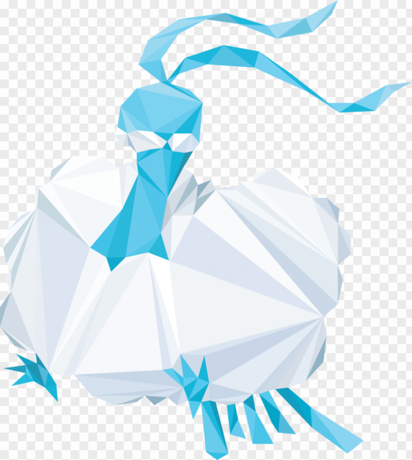 Low Poly Turquoise Teal Art PNG