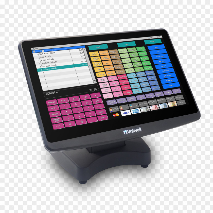 Restaurant Menu Analysis Point Of Sale Uniwell POS Australia Pty Ltd Touchscreen Solutions Capacitive Sensing PNG