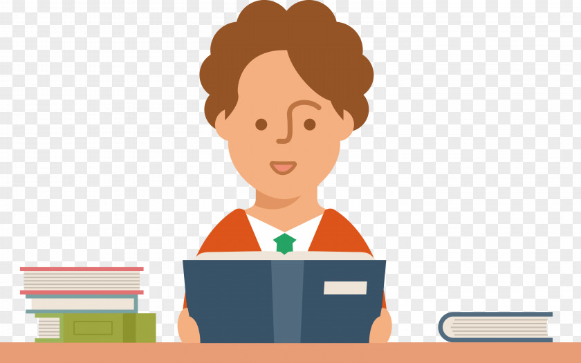 Teacher Reading Book PNG