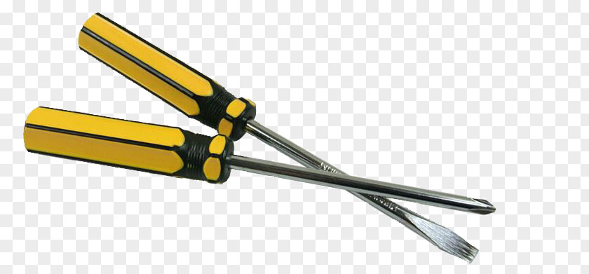 Yellow Screwdriver Handle Tool PNG