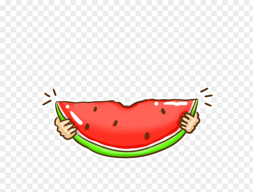 Floating Cartoon Watermelon Illustration PNG