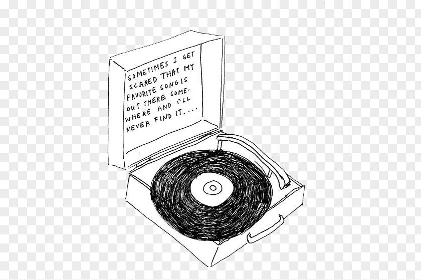 New Indie Phonograph Record Drawing Line Art Sketch PNG