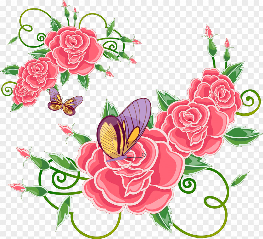 Rustic Flowers Rose Flower Clip Art PNG