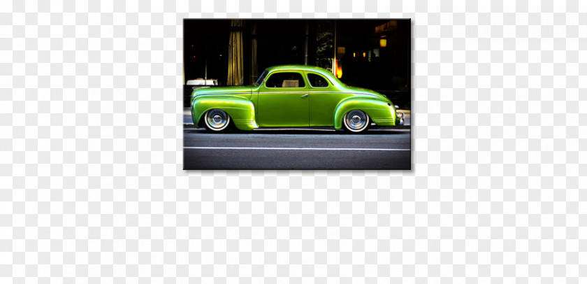 Green Poster Compact Car Mid-size Automotive Design Model PNG