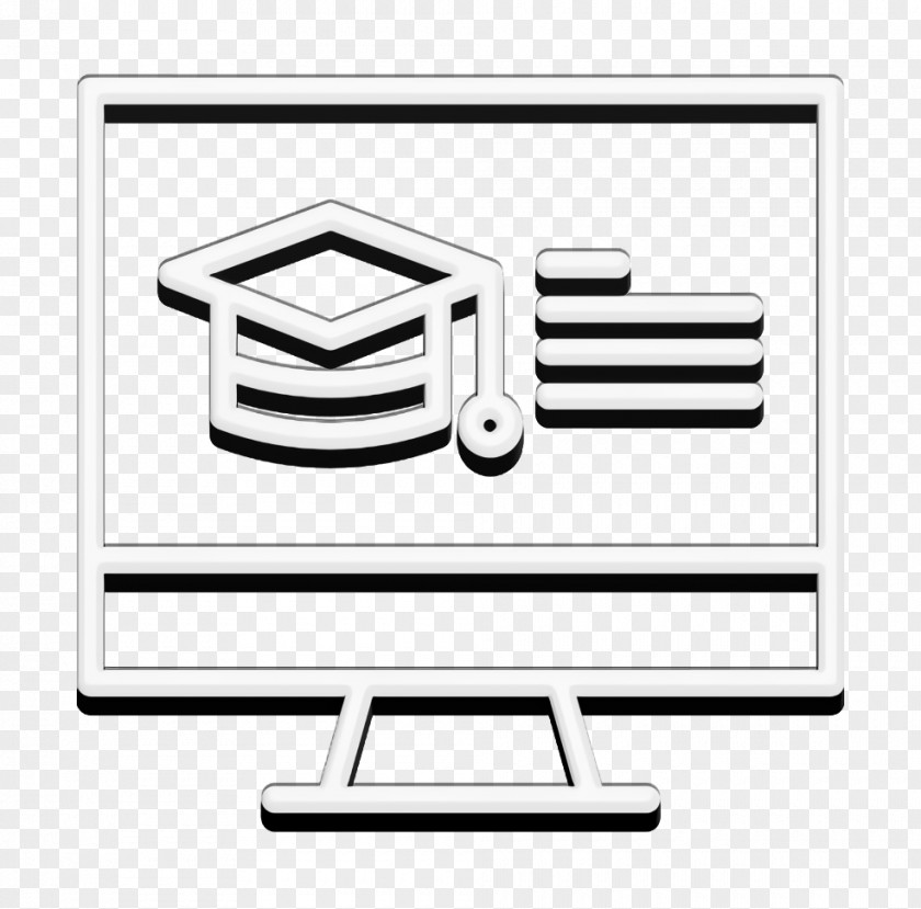 Online Learning Icon Student Mortarboard PNG