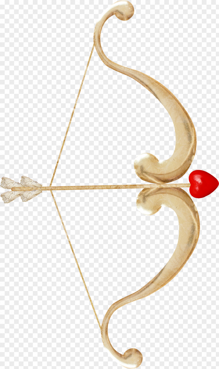 Deco Cupid Bow Arrow Clip Art PNG