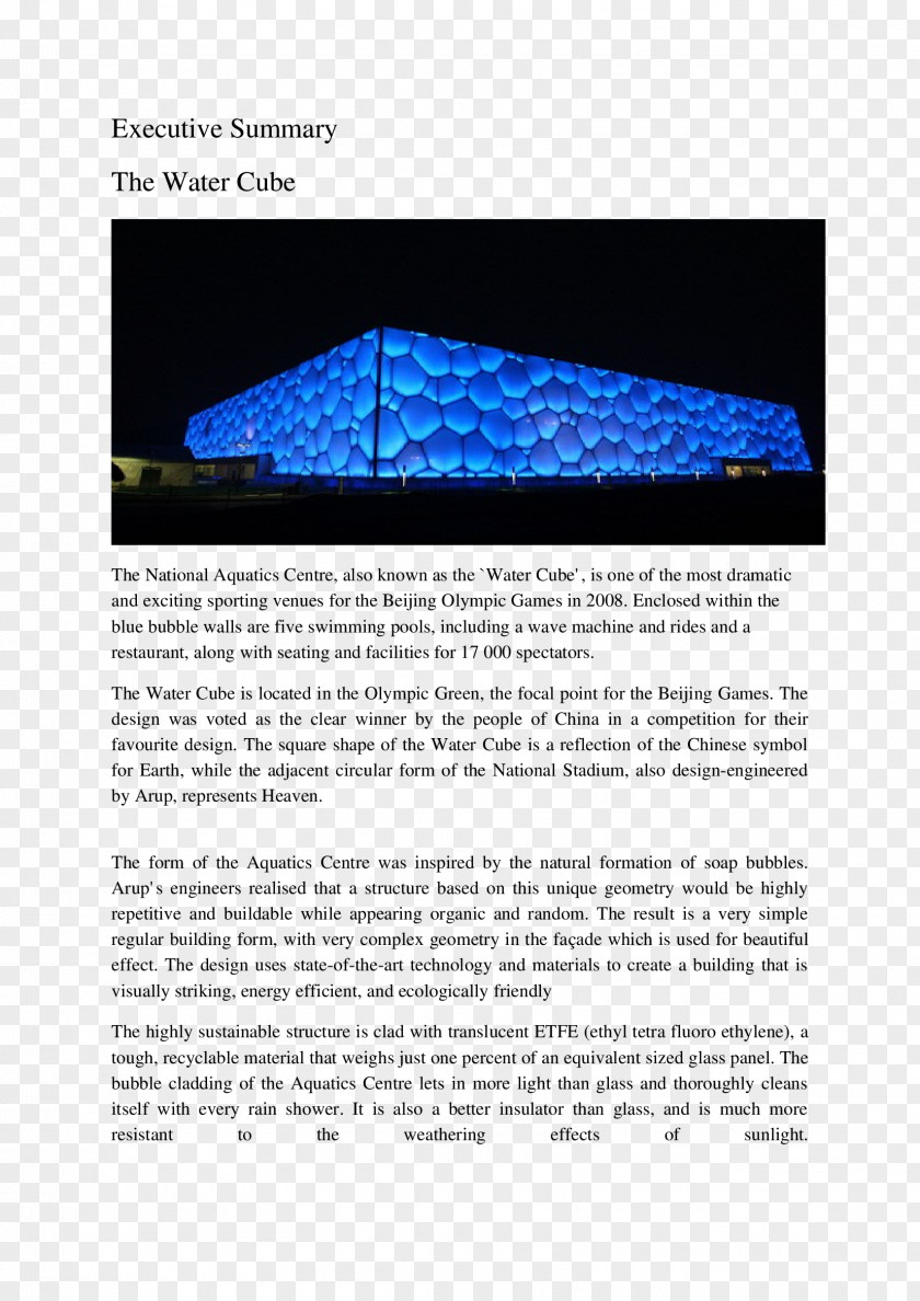 Design Beijing National Aquatics Center Angle PNG