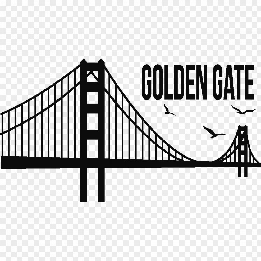 Gate Golden Bridge Decal Sticker Clip Art PNG