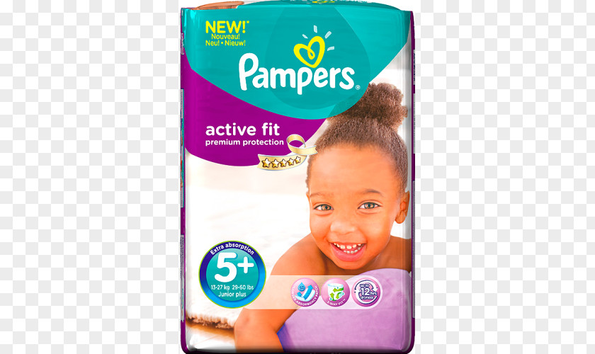 Pampers Diaper Baby-Dry Infant Baby Dry Size 5+ (Junior+) Value Pack 43 Nappies PNG