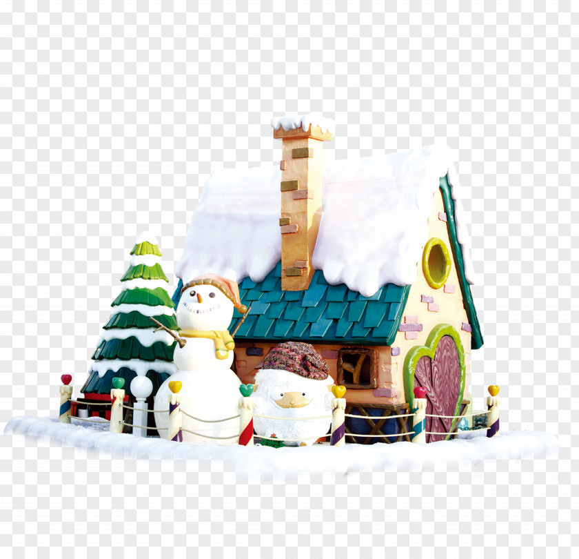 Cartoon Snow House Winter PNG