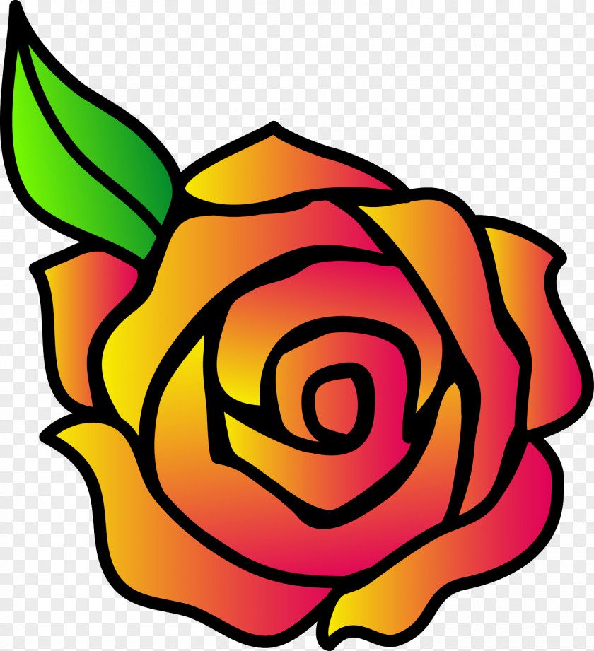 Flower Yellow Drawing Rose Outline Clip Art PNG